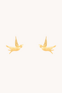 Bird Gold Stud Earrings