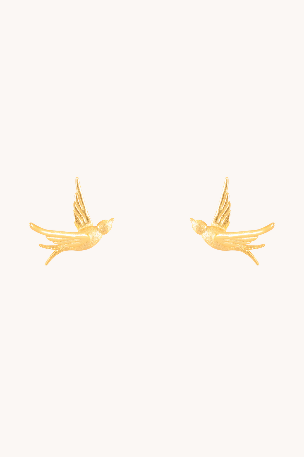 Bird Gold Stud Earrings