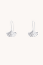 Gingko Leaf Silver Stud Earrings
