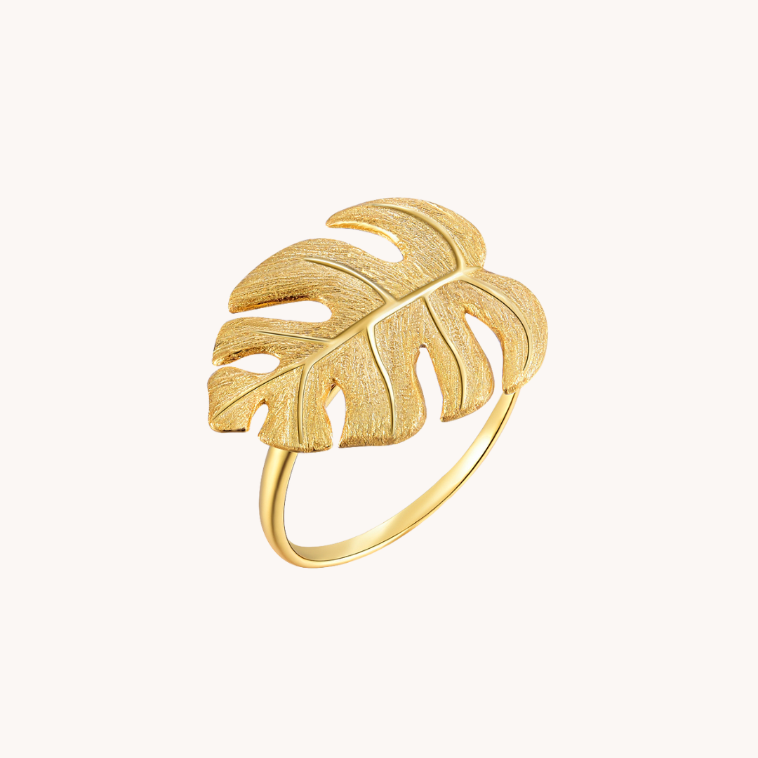 Monsterra Gold Adjustable Ring
