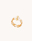 Bumbleebee Paperclip Gold Adjustable Ring