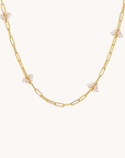 Bumblebee Paperclip Gold Necklace