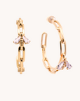 Bumblebee Paperclip Gold Loops