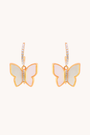 Butterfly Mother of Pearl Drop Earrings