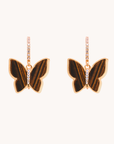 Butterfly Tiger Of Eye Drop Earrings