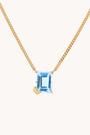 Butterfly Aquamarine Gold Necklace