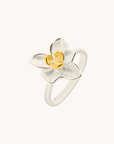 Daffodil Silver Adjustable Ring