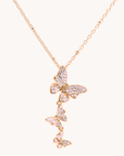 Dancing Butterfly Gold Necklace