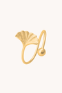 Gingko Gold Adjustable Ring W.