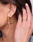 Bumblebee Paperclip Gold Loops