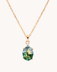 Green Moss Round Necklace