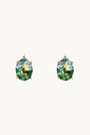 Green Moss Oval Studs