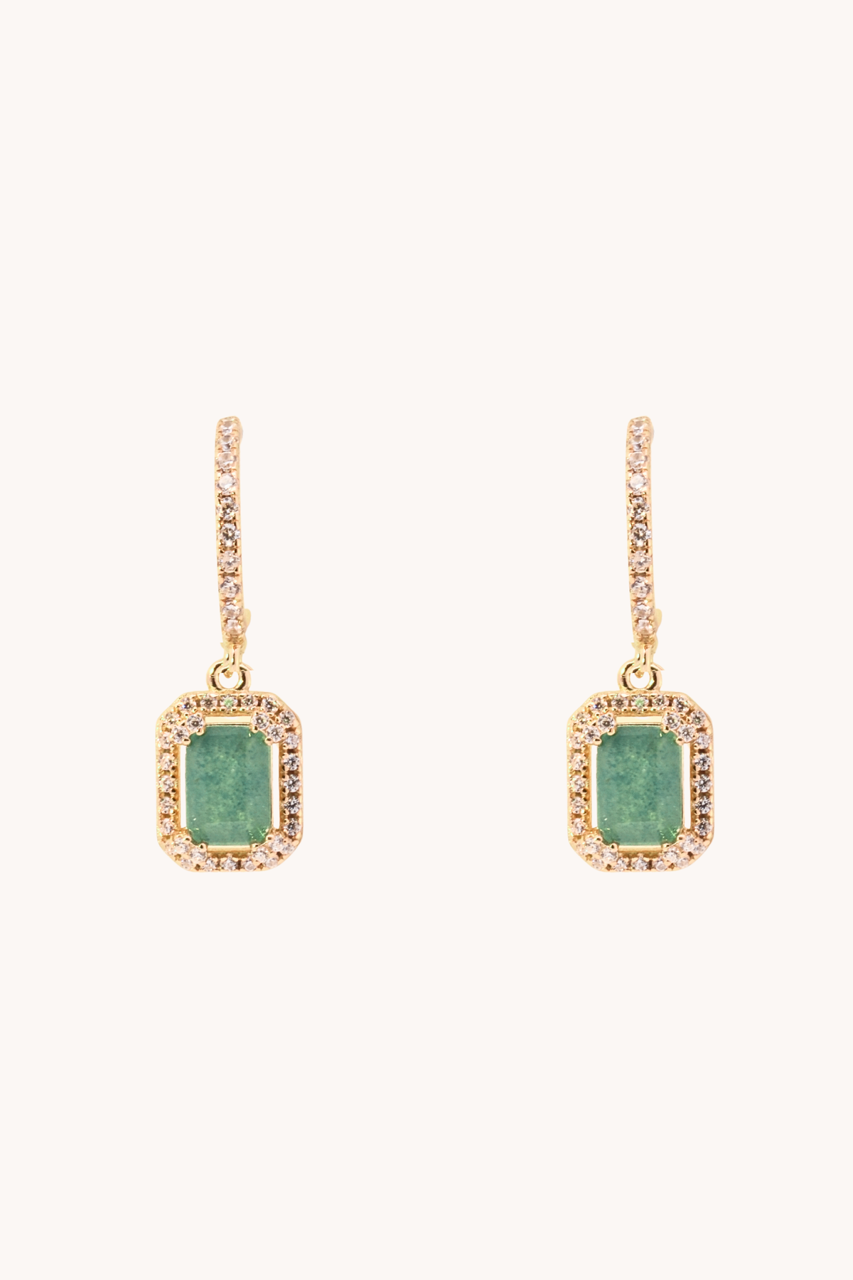 Jade Timeless Gold Drop Earrings