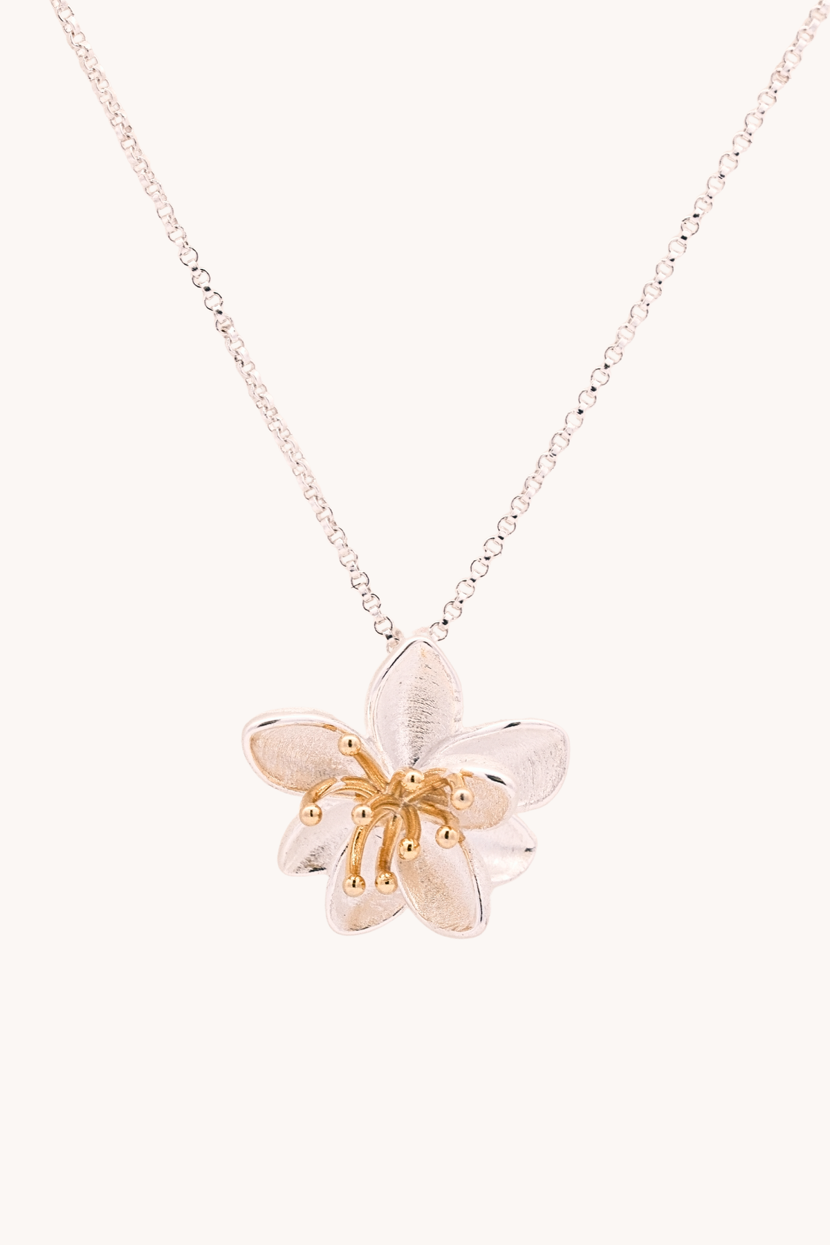 Lotus Silver Necklace