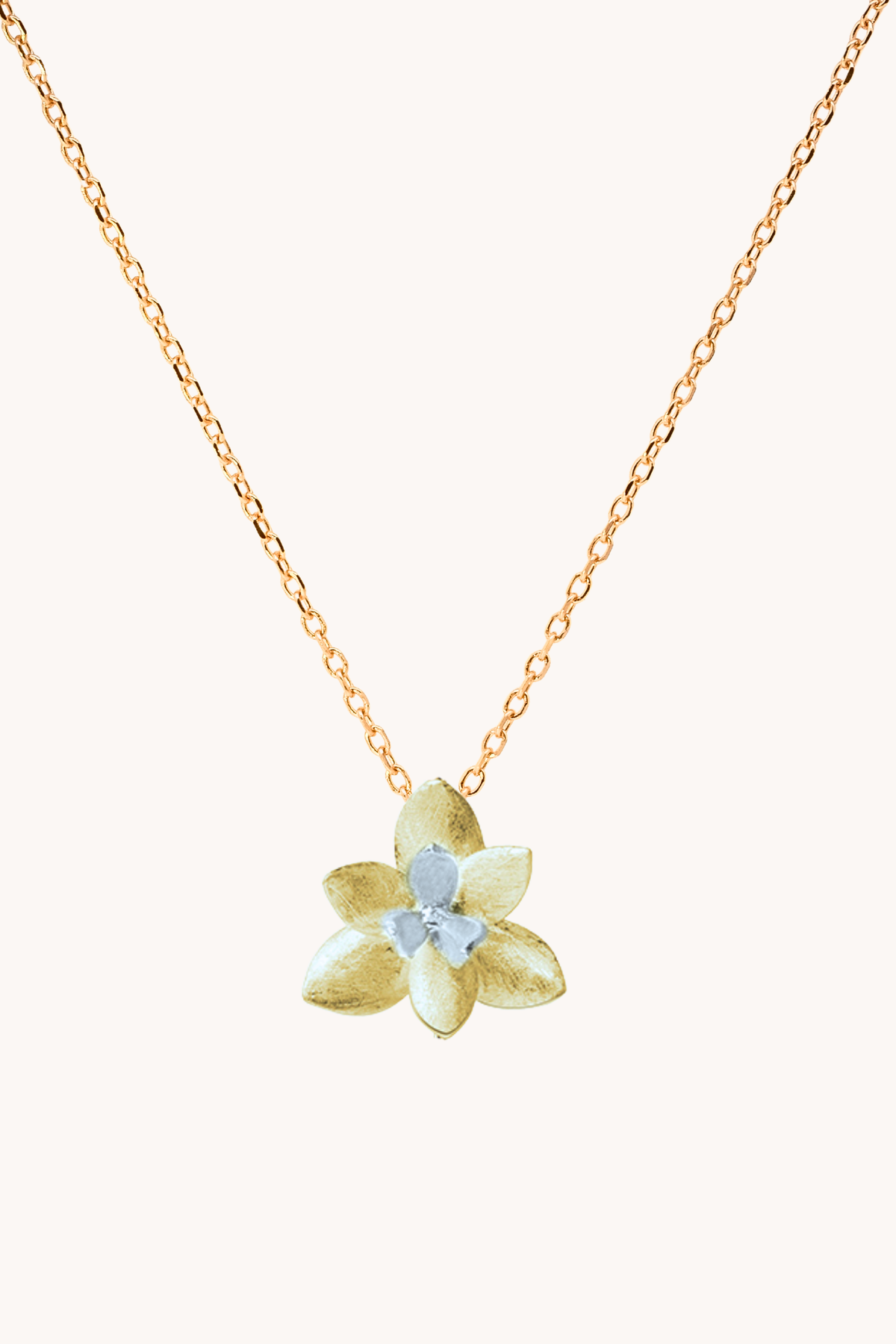 Lotus Blossom Gold Necklace