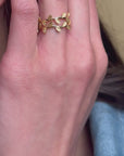 Delicate Vine Gold Adjustable Ring