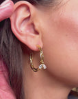 Bumblebee Paperclip Gold Loops