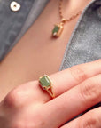 Jade Timeless Gold Adjustable Ring
