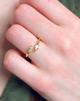 Autumn Marquise Leaf Gold Adjustable Ring