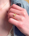 Summer Lily Gold Adjustable Ring