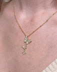 Dancing Butterfly Gold Necklace