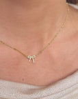 Petite Bow Gold Necklace