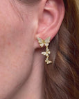 Dancing Butterfly Gold Studs