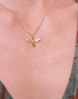Honeybee Tiger's Eye Gold Necklace
