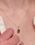 Green Moss Round Necklace