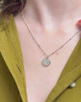 August Poppy Silver Birthflower Necklace