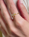 Beautiful Bow Gold Adjustable Ring