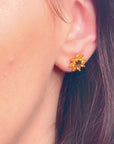 Sunflower Gold Stud Earrings