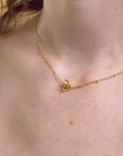Bumblebee Citrine Gold Necklace
