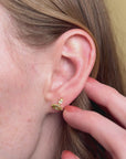 Autumn Marquise Leaf Gold Stud