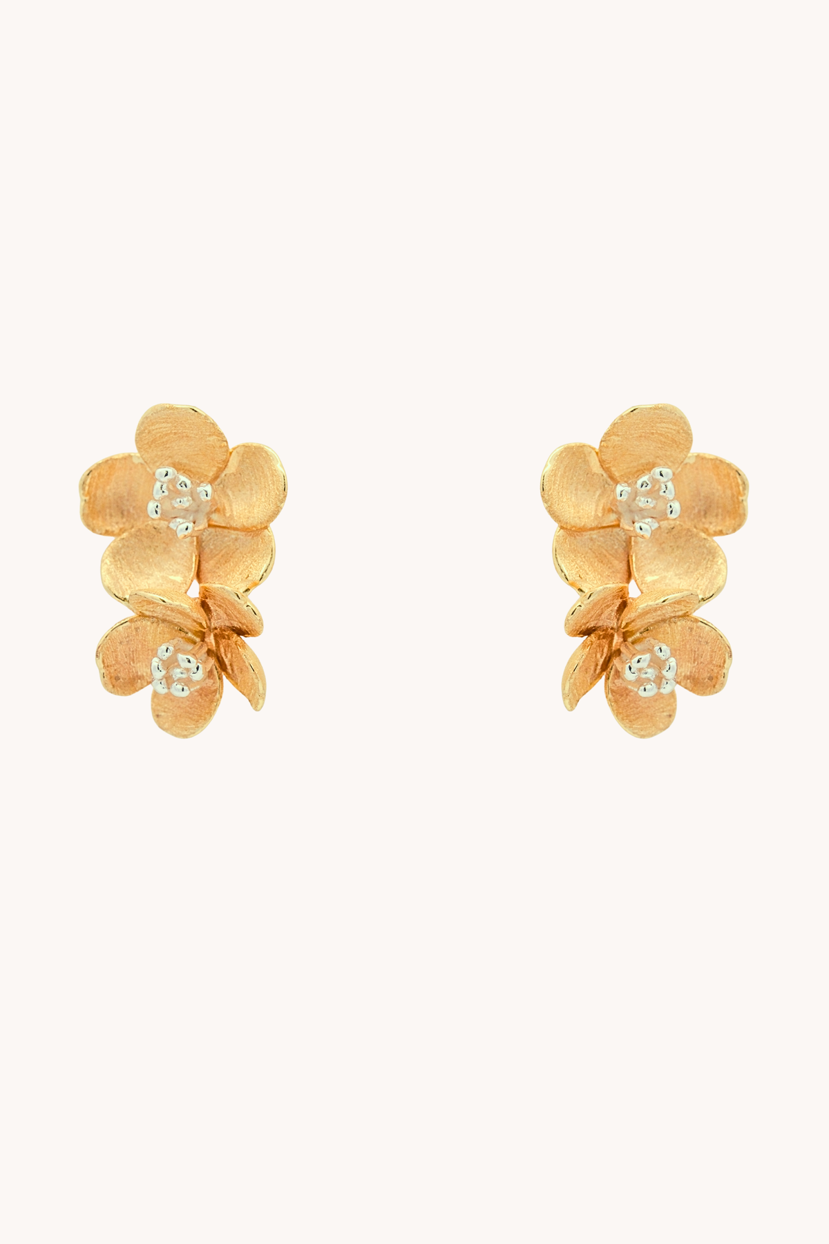 Sakura Bouquet Gold Stud