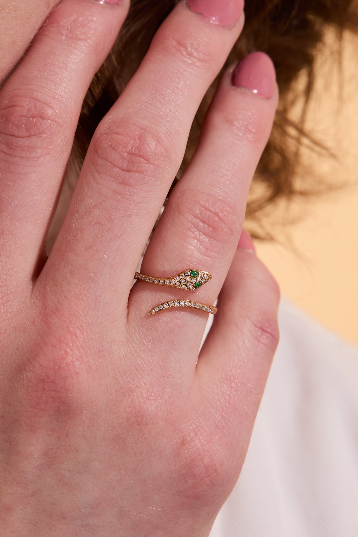 Snake Adjustable Gold Ring