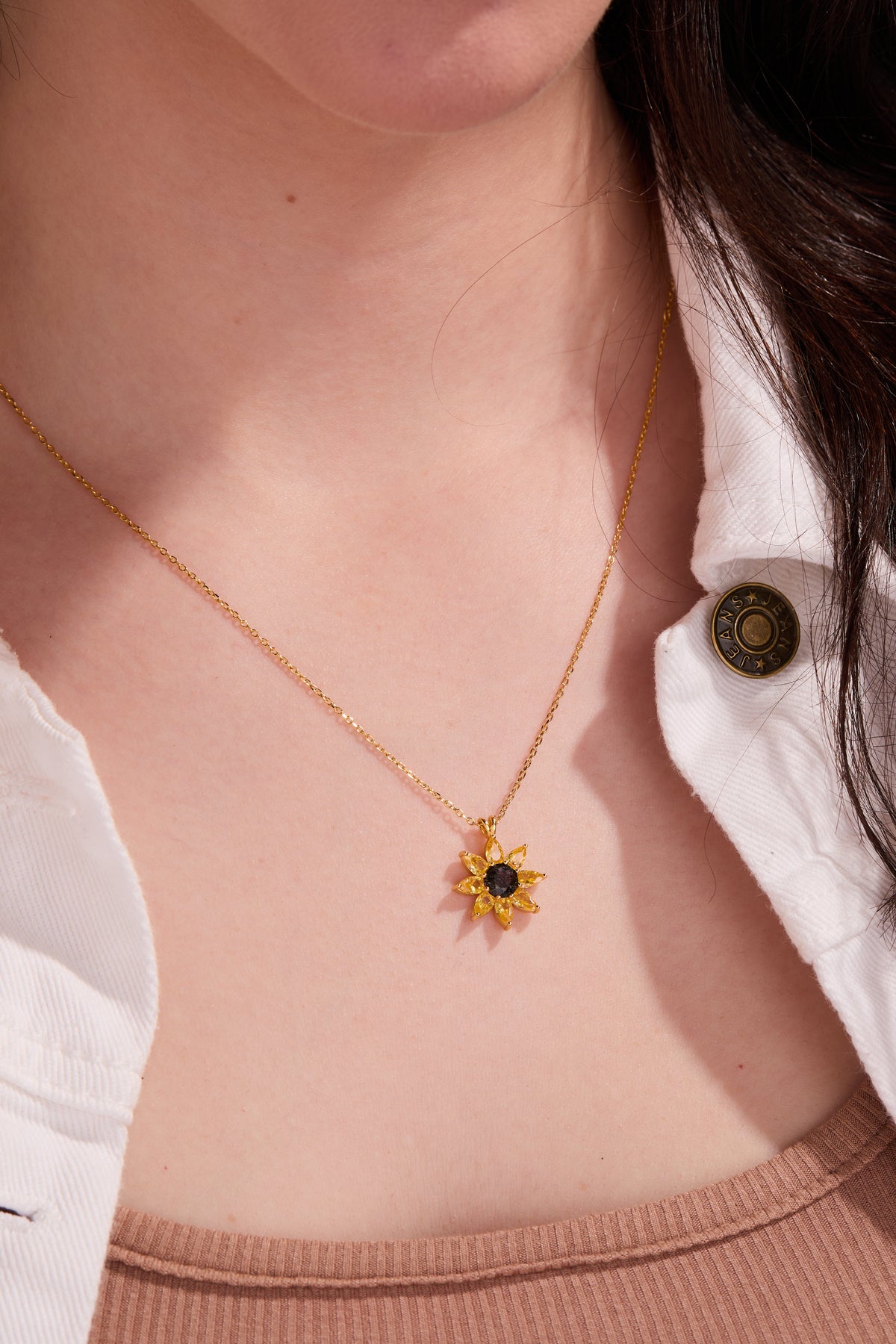 Sunflower Gold Necklace