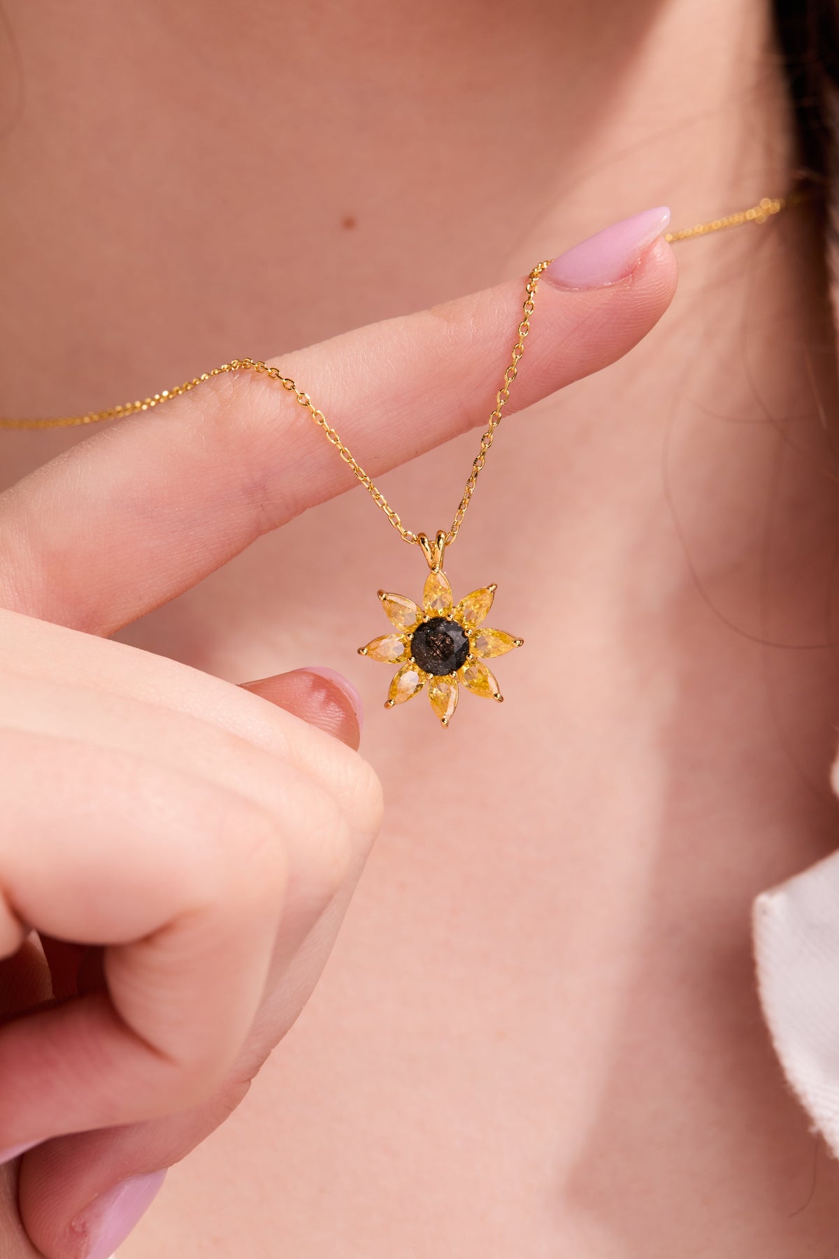 Sunflower Gold Necklace
