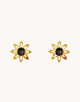 Sunflower Gold Stud Earrings