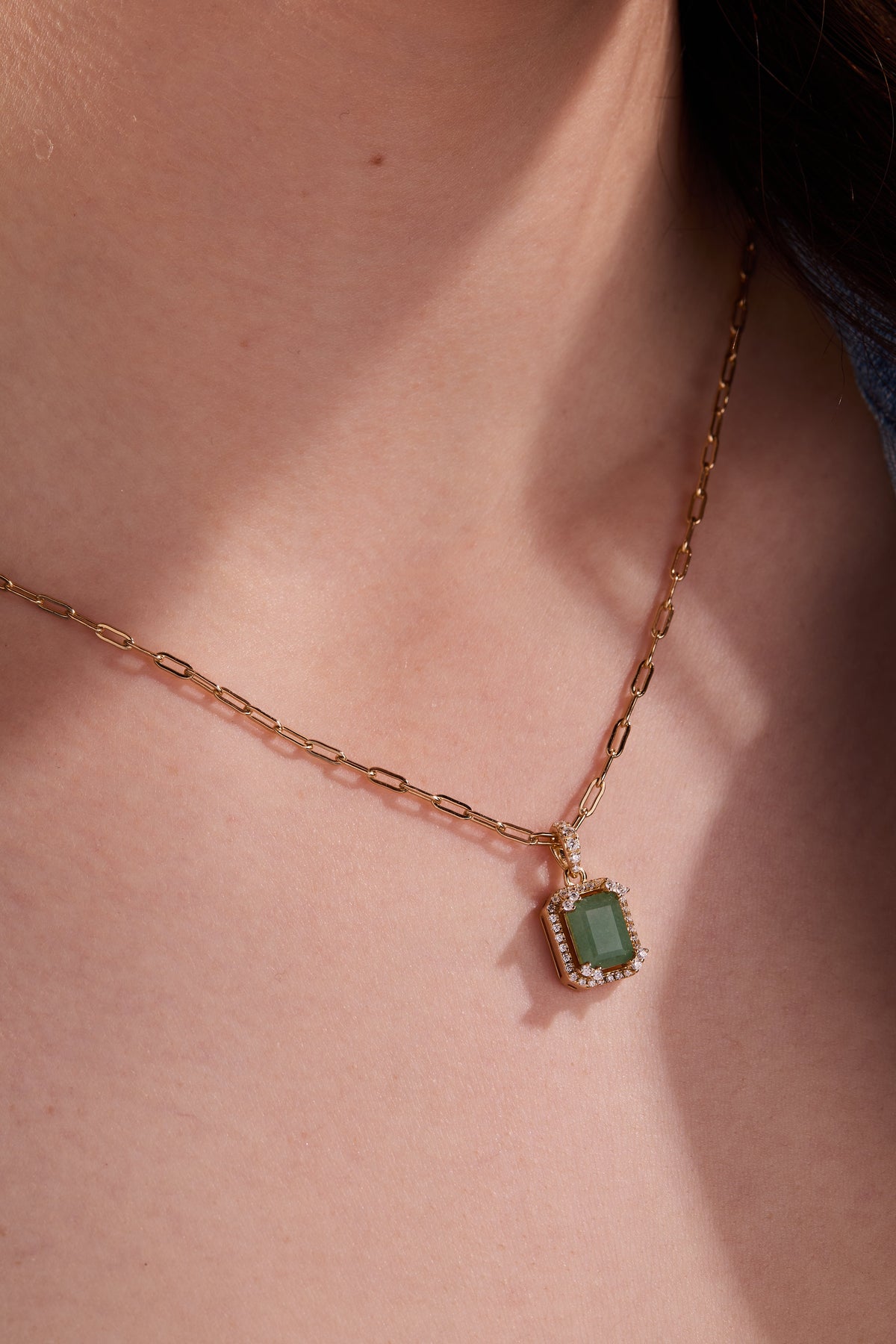 Jade Timeless Pendant With Chain