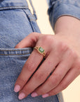 Jade Timeless Gold Adjustable Ring