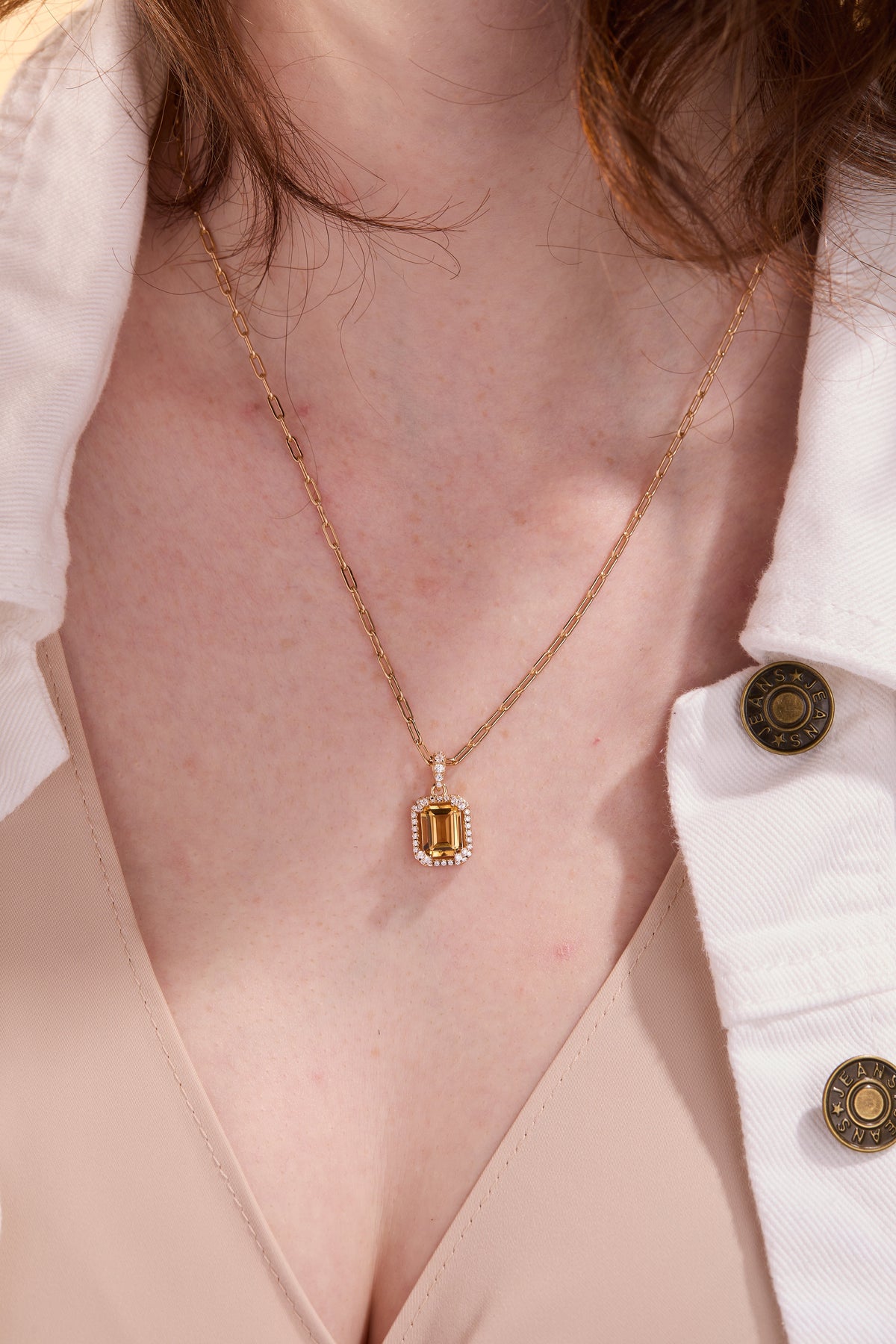 Citrine Timeless Gold Necklace