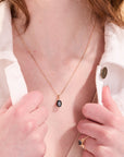London Blue Topaz Oval Pendant with Chain