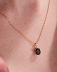 London Blue Topaz Oval Pendant With Chain