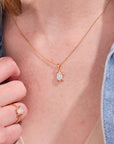Turtle Opal Pendant with Chain