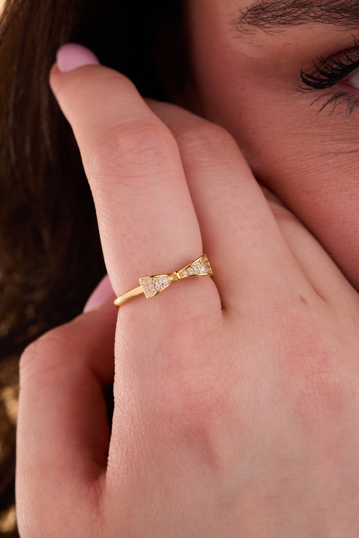 Ribbon Gold Adjustable Ring