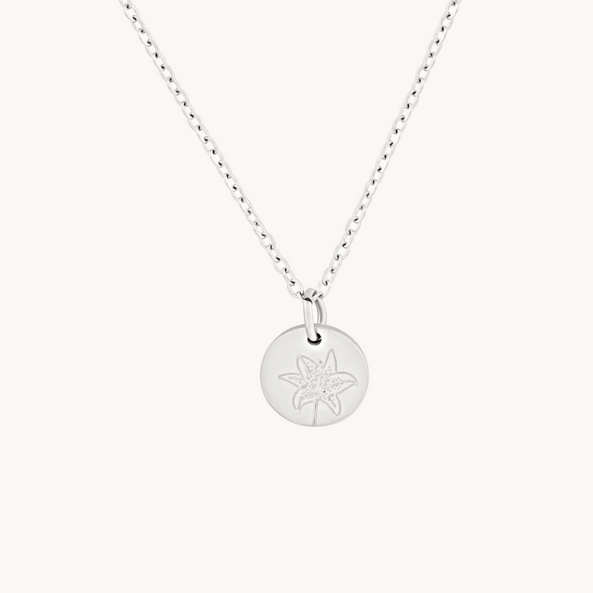 May Lily Silver Birthflower Necklace
