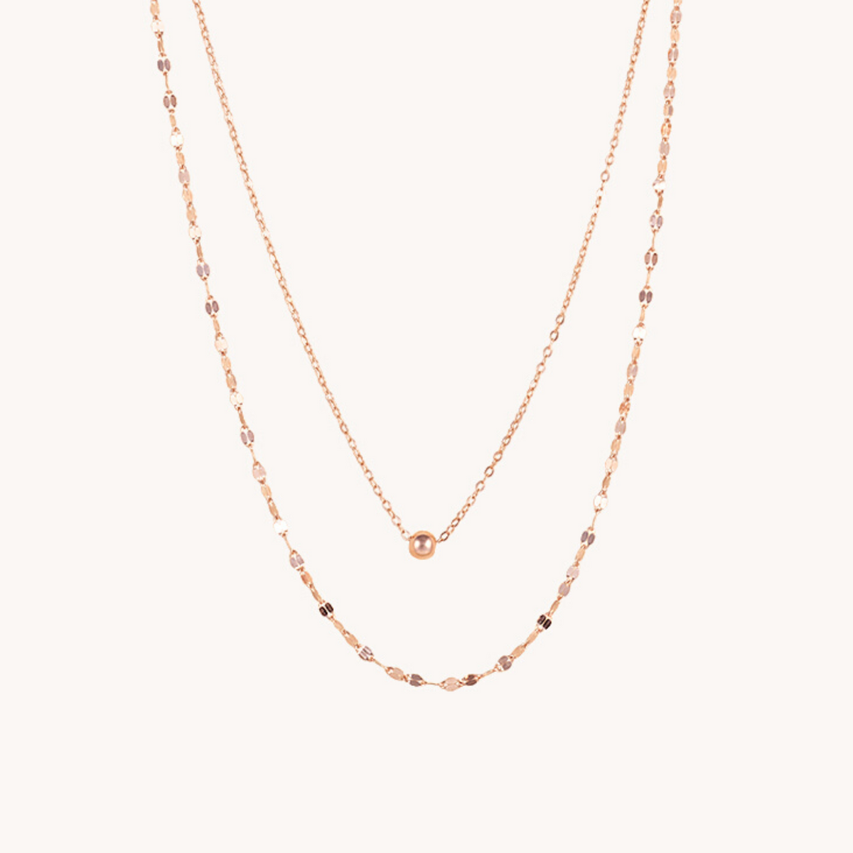 Rose Gold Double Layer Chain