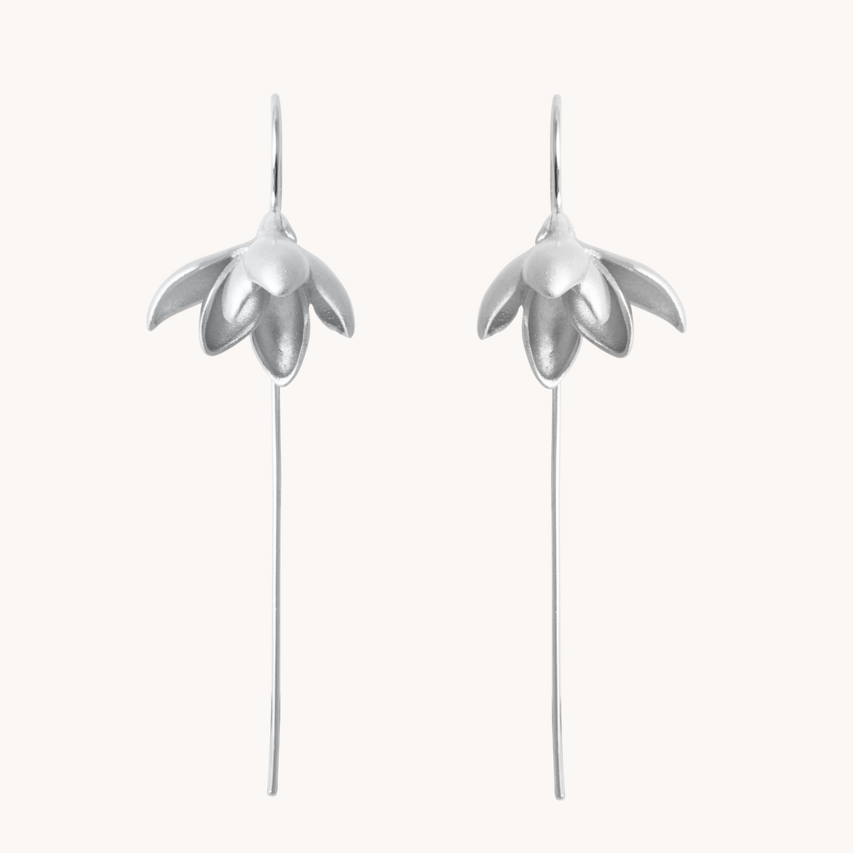 Daffodil Silver Drop Earrings