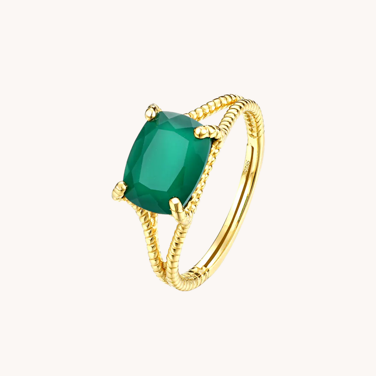 Green Gold Adjustable Ring